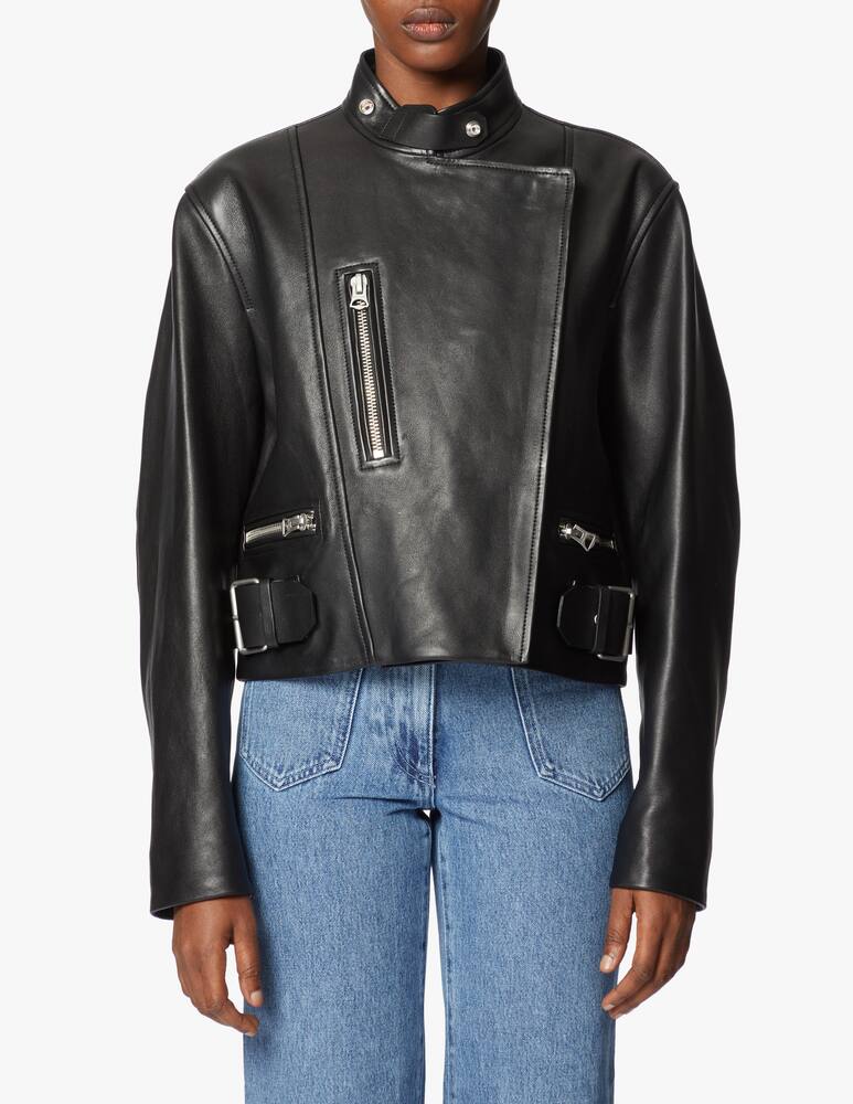 rinascente Acne Studios Cropped leather jacket