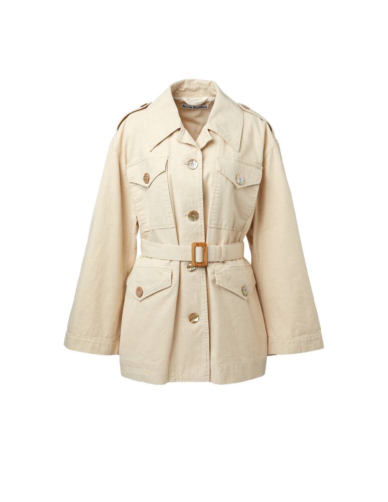 rinascente Acne Studios Overshirt in misto cotone con cintura