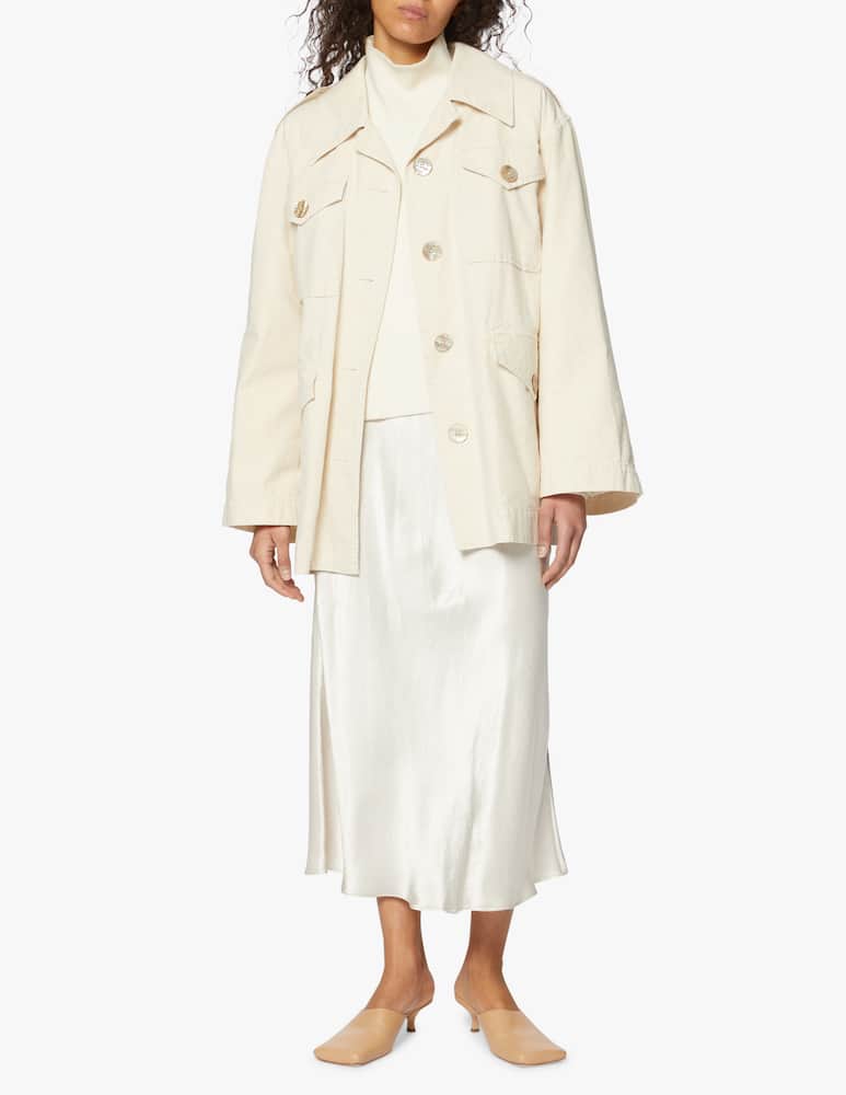 rinascente Acne Studios Overshirt in misto cotone con cintura