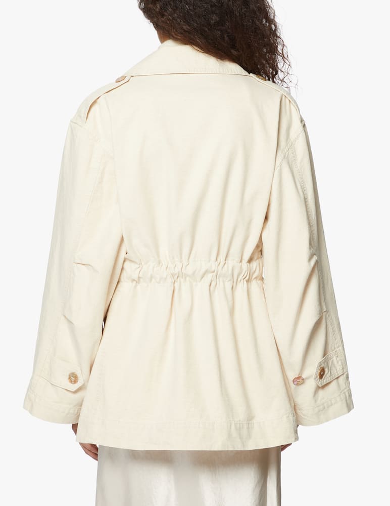 rinascente Acne Studios Overshirt in misto cotone con cintura