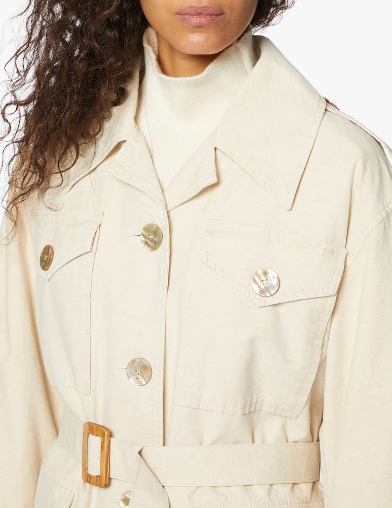 rinascente Acne Studios Overshirt in misto cotone con cintura