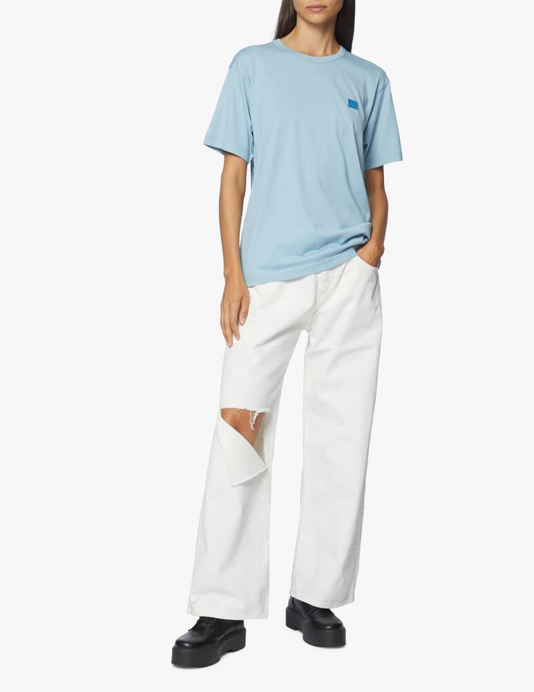 rinascente Acne Studios T-shirt girocollo in cotone - azzurro