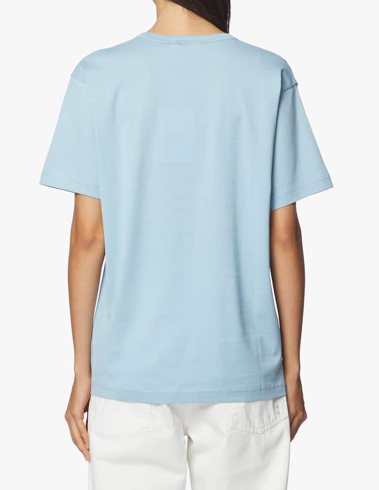 rinascente Acne Studios T-shirt girocollo in cotone - azzurro