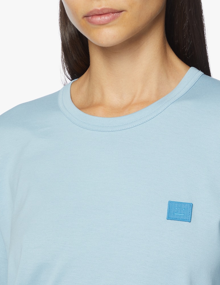 rinascente Acne Studios T-shirt girocollo in cotone - azzurro