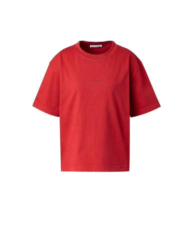 rinascente Acne Studios Cotton crewneck t-shirt - red