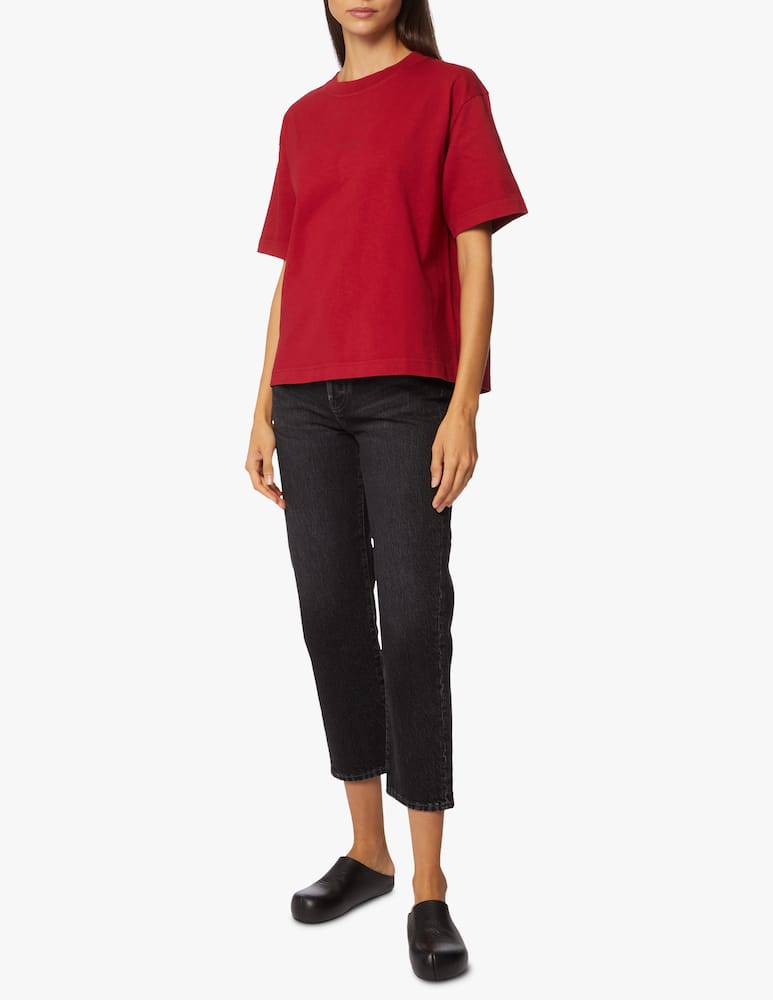 rinascente Acne Studios Cotton crewneck t-shirt - red