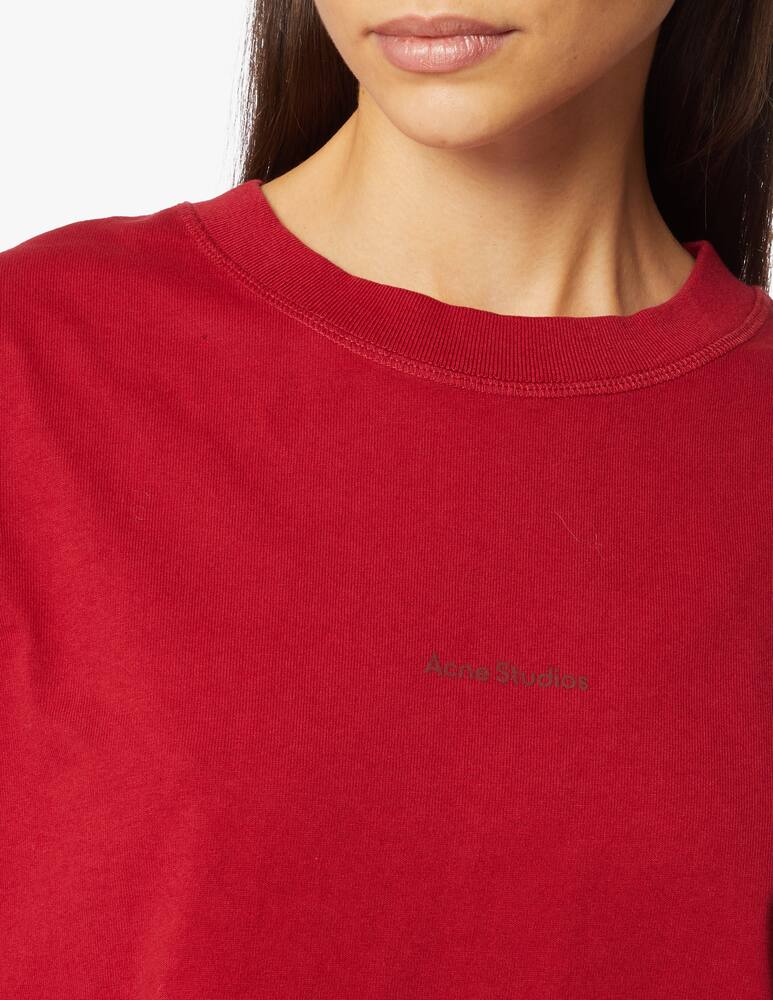 rinascente Acne Studios Cotton crewneck t-shirt - red