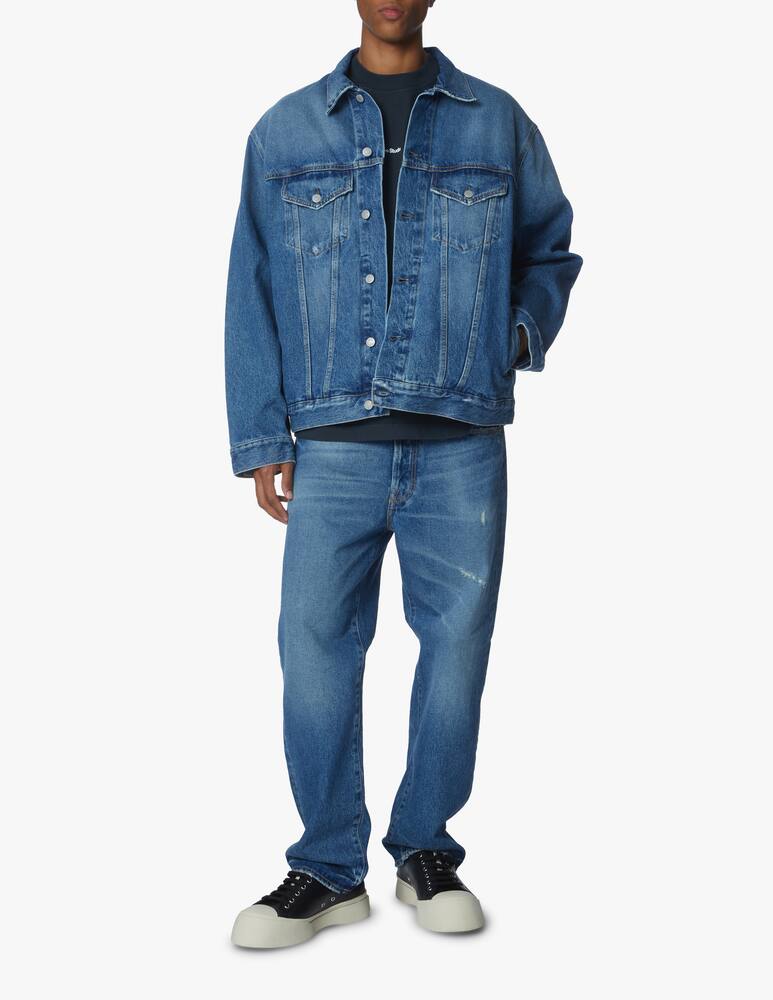 rinascente Acne Studios Giacca robin vintage in denim - blu