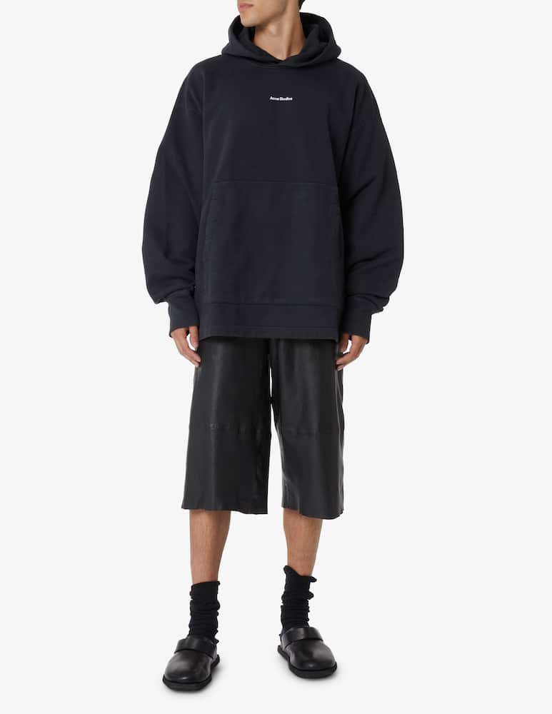 Acne Studios Felpa con cappuccio oversize con logo  - immagine 1