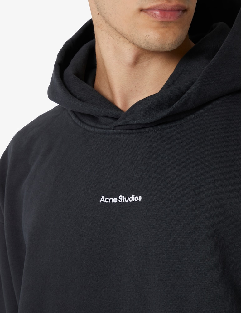 Acne Studios Felpa con cappuccio oversize con logo  - immagine 2