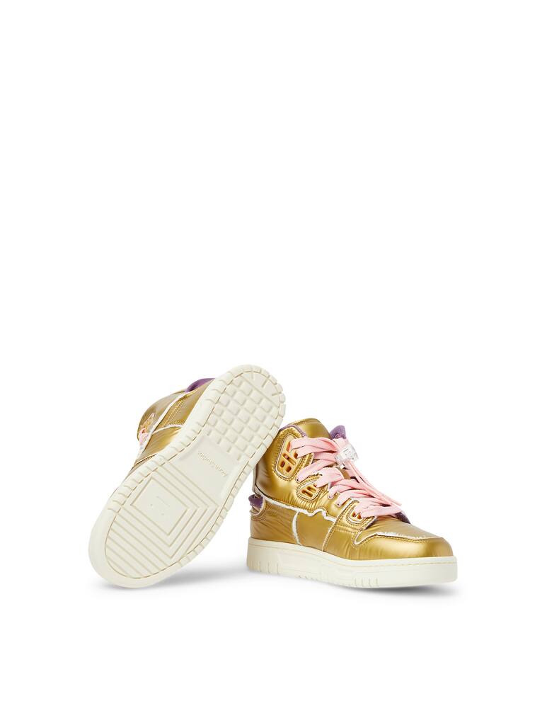 rinascente Acne Studios Face padded high-top sneakers - gold
