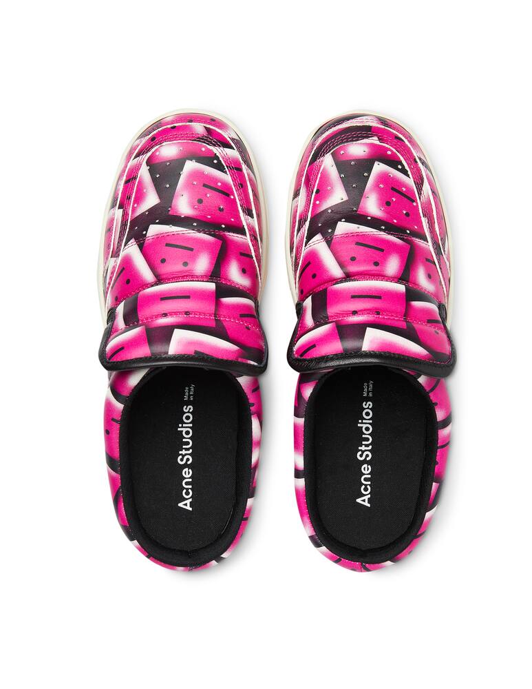 rinascente Acne Studios Mule in pelle Face - multicolor