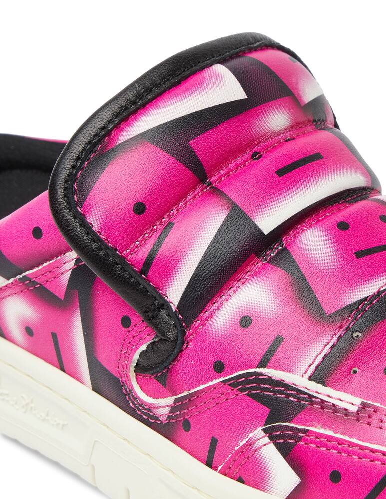 rinascente Acne Studios Mule in pelle Face - multicolor