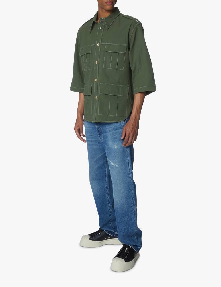 rinascente Acne Studios Camicia manica corta pockets - oliva