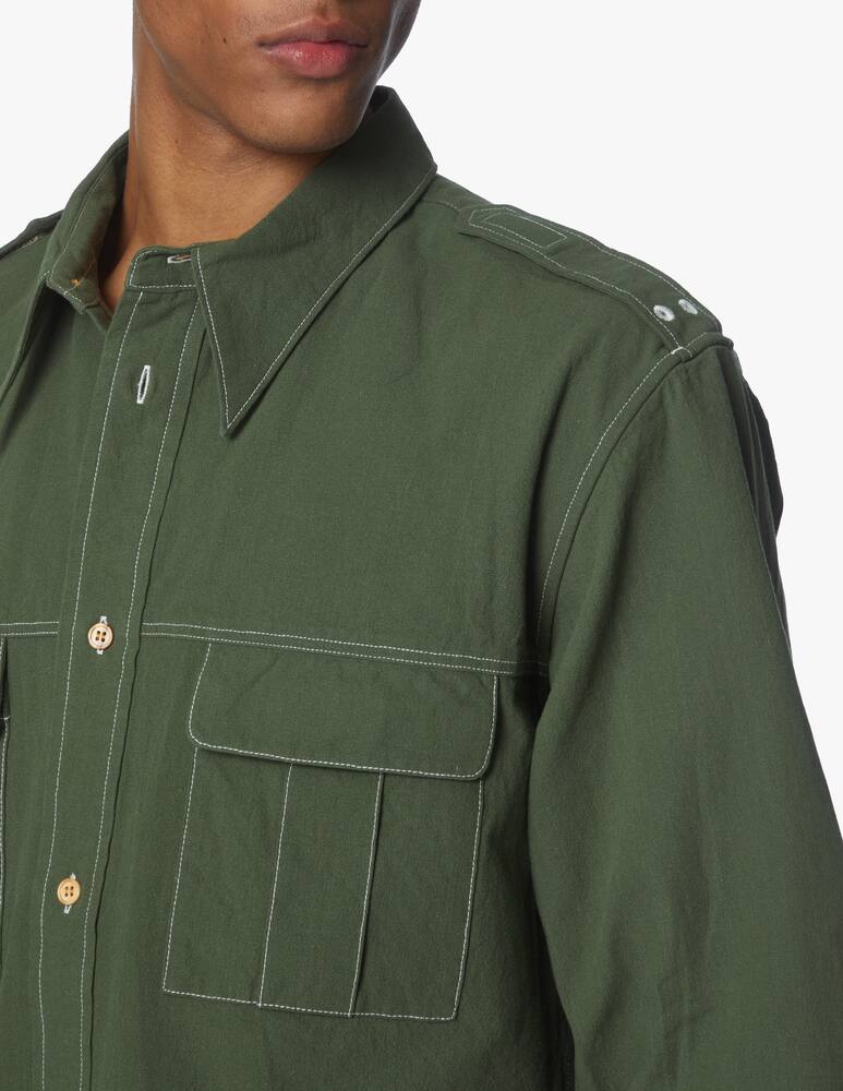 rinascente Acne Studios Camicia manica corta pockets - oliva