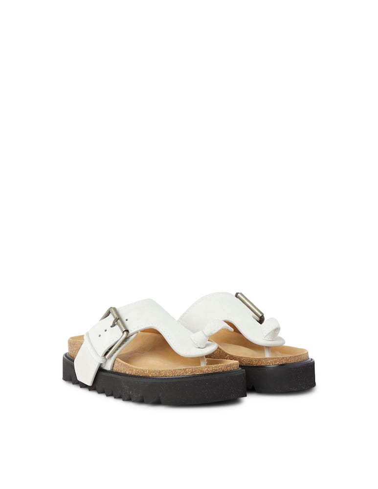 rinascente Acne Studios Fussbett leather flats - white