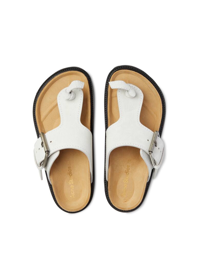 rinascente Acne Studios Fussbett leather flats - white