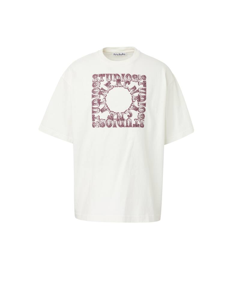 rinascente Acne Studios Maglietta girocollo circus logo - bianco