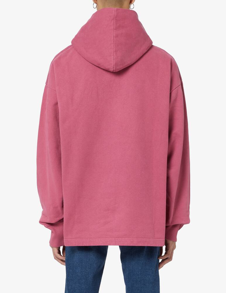 rinascente Acne Studios Felpa con cappuccio over con logo - Rosa