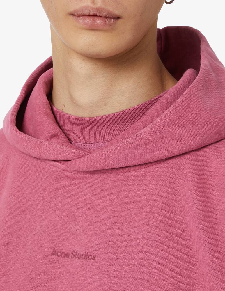 rinascente Acne Studios Felpa con cappuccio over con logo - Rosa