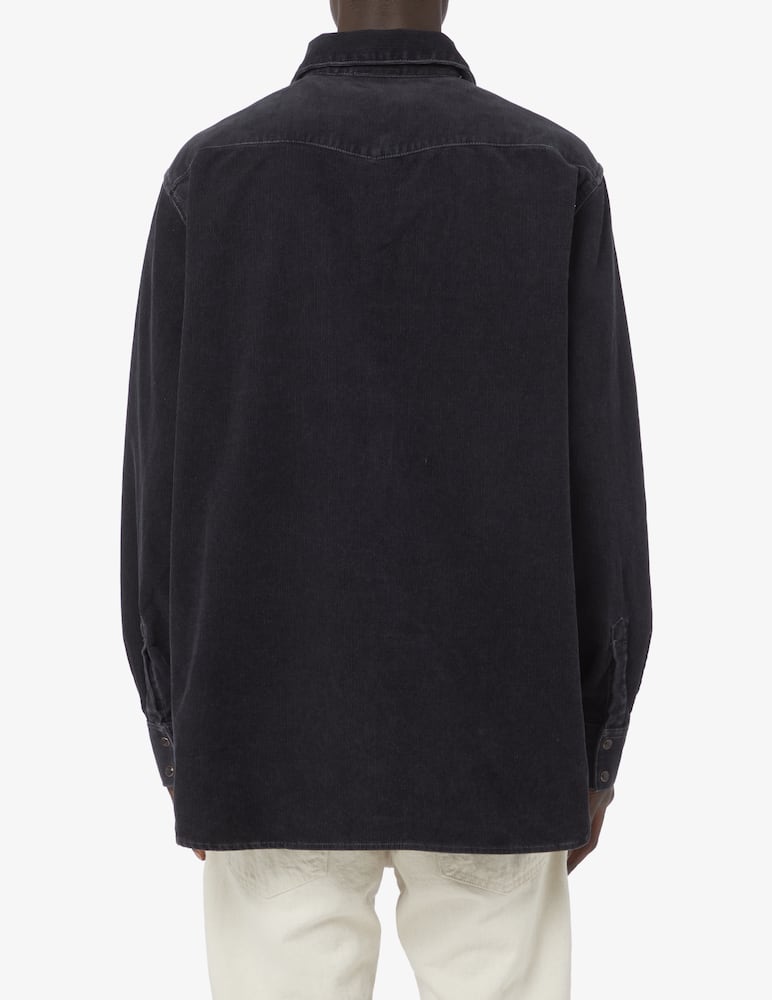 rinascente Acne Studios Black denim western overshirt - Black