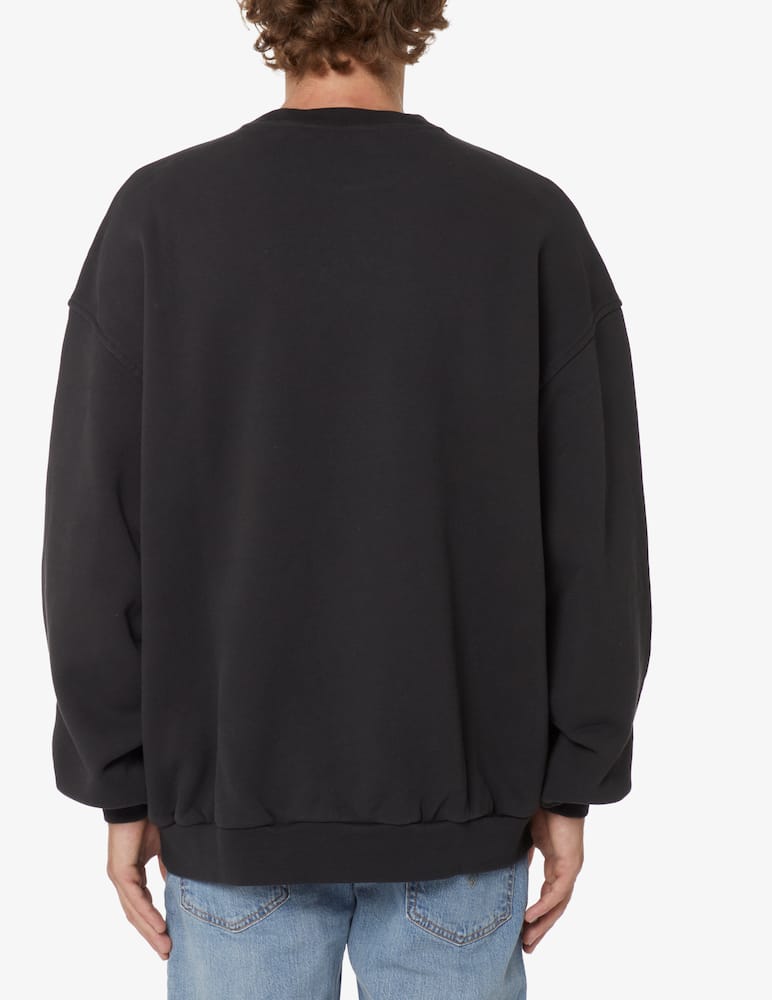 rinascente Acne Studios Maxi logo roundneck sweatshirt - Black