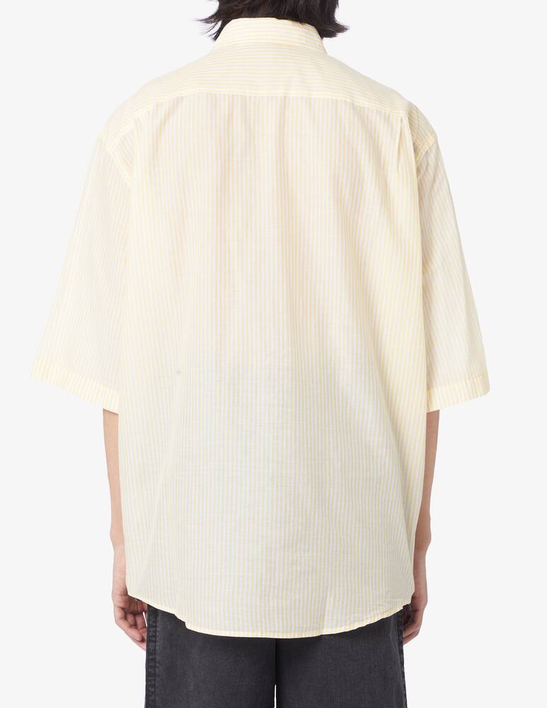 rinascente Acne Studios Camicia a maniche corte a righe con logo 
