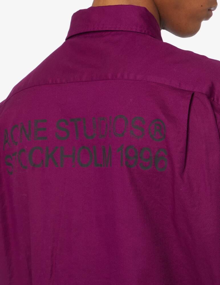 rinascente Acne Studios Cotton berry pockets shirt Red 