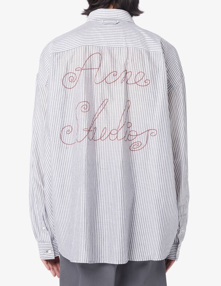 rinascente Acne Studios Logo striped shirt