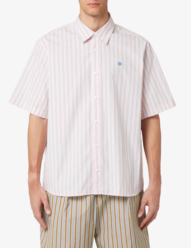 Acne Studios Camicia maniche corte a righe face - immagine 1 Acne Studios Camicia maniche corte a righe face - immagine 1