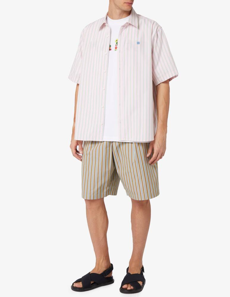 Acne Studios Camicia maniche corte a righe face - immagine 2 Acne Studios Camicia maniche corte a righe face - immagine 2