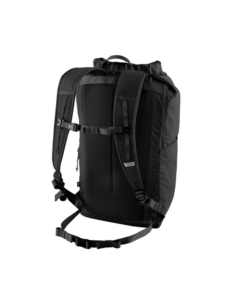 Zaino Rolltop Impermeabile Unisex 17 Pollici - Nero, Capacità Regolabile 18-25 Litri