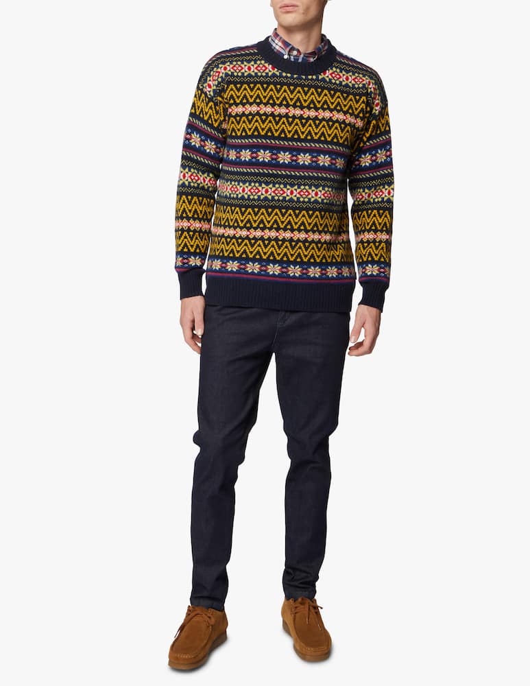 rinascente Gant Christmas greek wool roundneck jumper