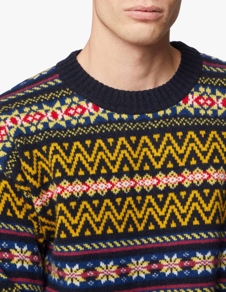 rinascente Gant Christmas greek wool roundneck jumper