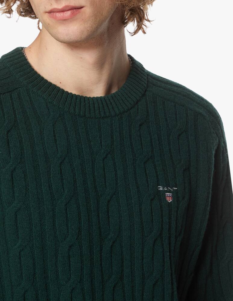 rinascente Gant Braided wool roundneck jumper