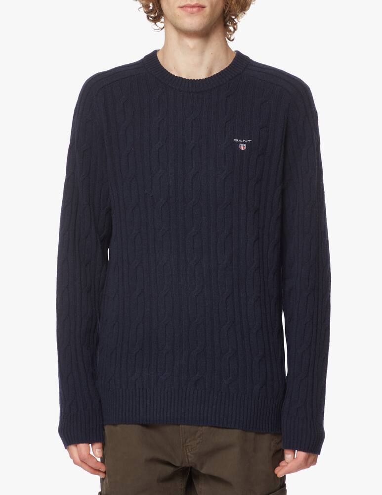 rinascente Gant Braided wool roundneck jumper