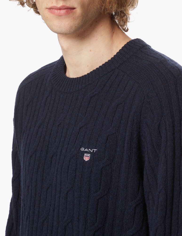 Gant Braided wool roundneck jumper - picture 5 Gant Braided wool roundneck jumper - picture 5