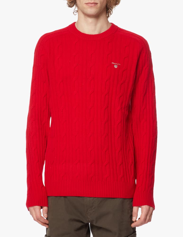 rinascente Gant Braided wool roundneck jumper