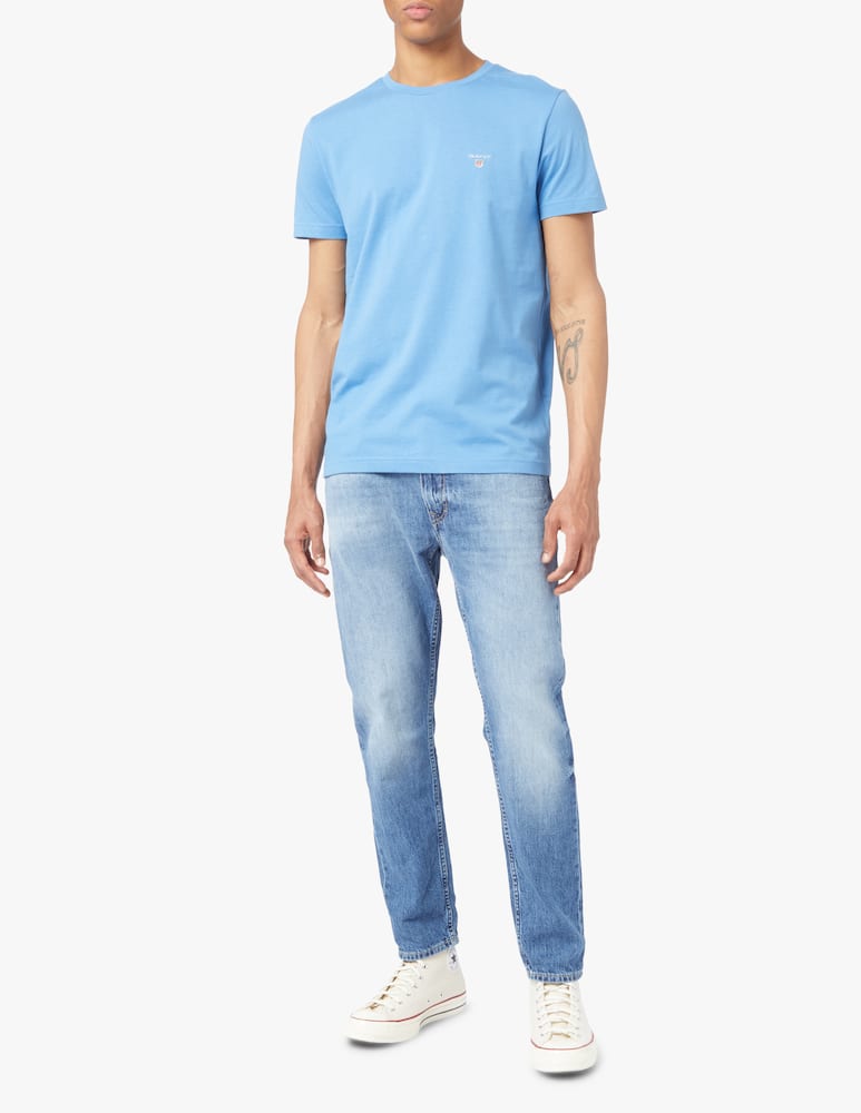 rinascente Gant Maglietta girocollo manica corta basic loghino - azzurro