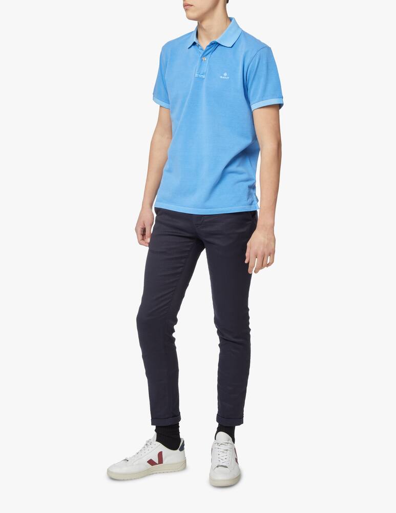 Gant Polo manica corta piquet lavata - azzurro - immagine 2 Gant Polo manica corta piquet lavata - azzurro - immagine 2