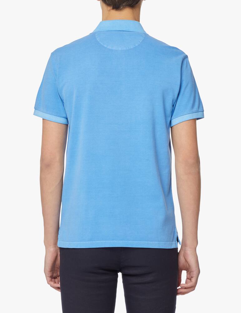 Gant Polo manica corta piquet lavata - azzurro - immagine 3 Gant Polo manica corta piquet lavata - azzurro - immagine 3