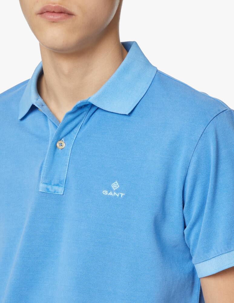 rinascente Gant Polo manica corta piquet lavata - azzurro