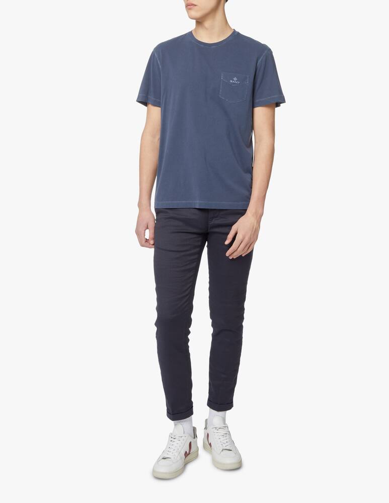 rinascente Gant Pocket washed roundneck t-shirt - blue