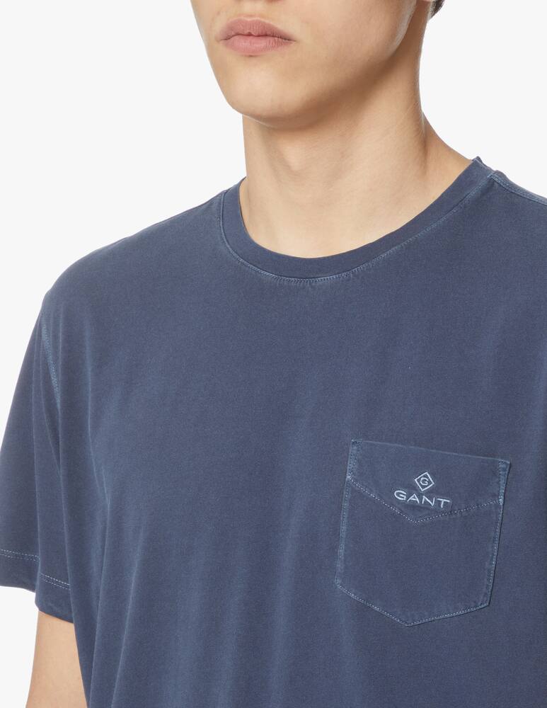 rinascente Gant Pocket washed roundneck t-shirt - blue