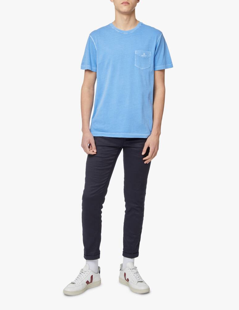 rinascente Gant Pocket washed roundneck t-shirt - light blue