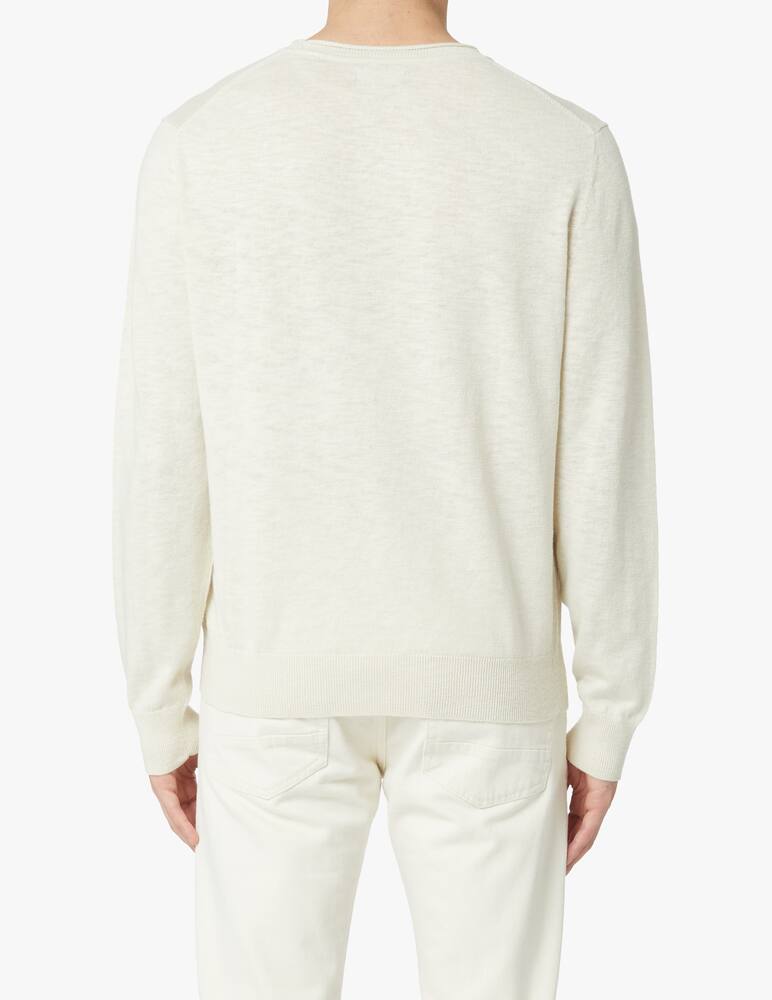 rinascente Gant Cotton linen silk roundneck sweater - beige