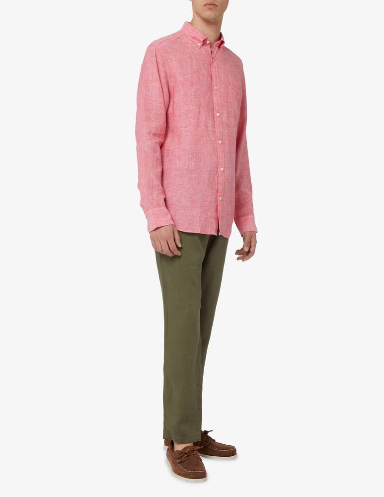 rinascente Gant Camicia manica lunga lino fiammato - rosso