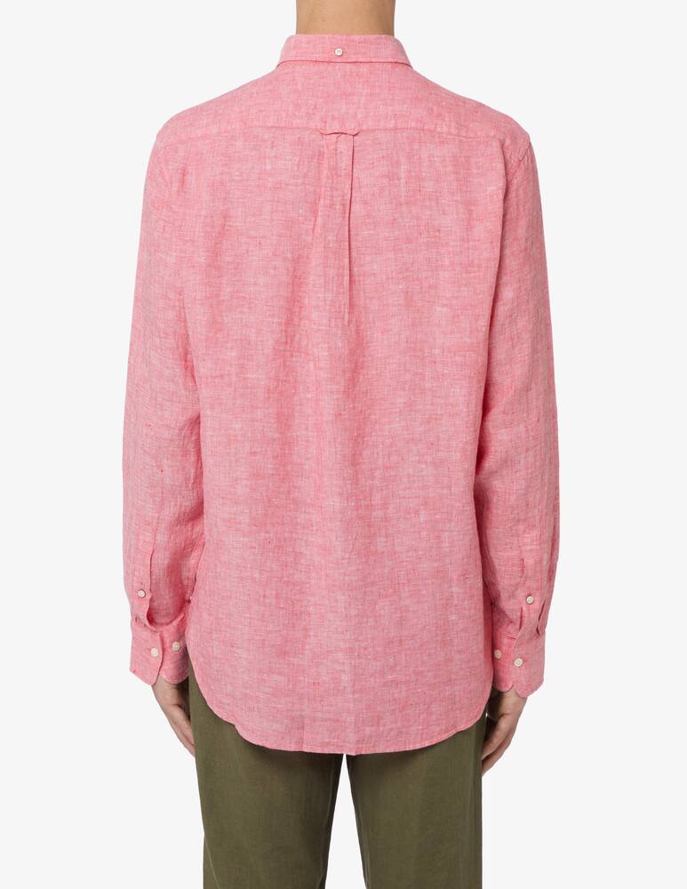 rinascente Gant Camicia manica lunga lino fiammato - rosso