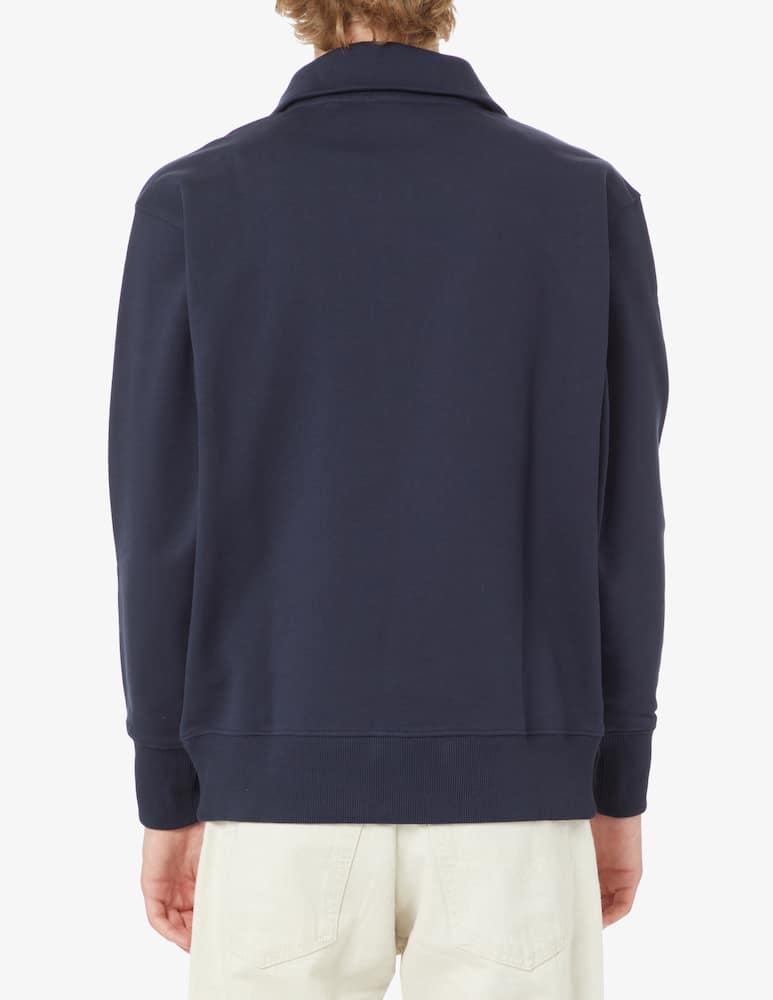 rinascente Gant Zip retro shield front pockets sweatshirt - Blue