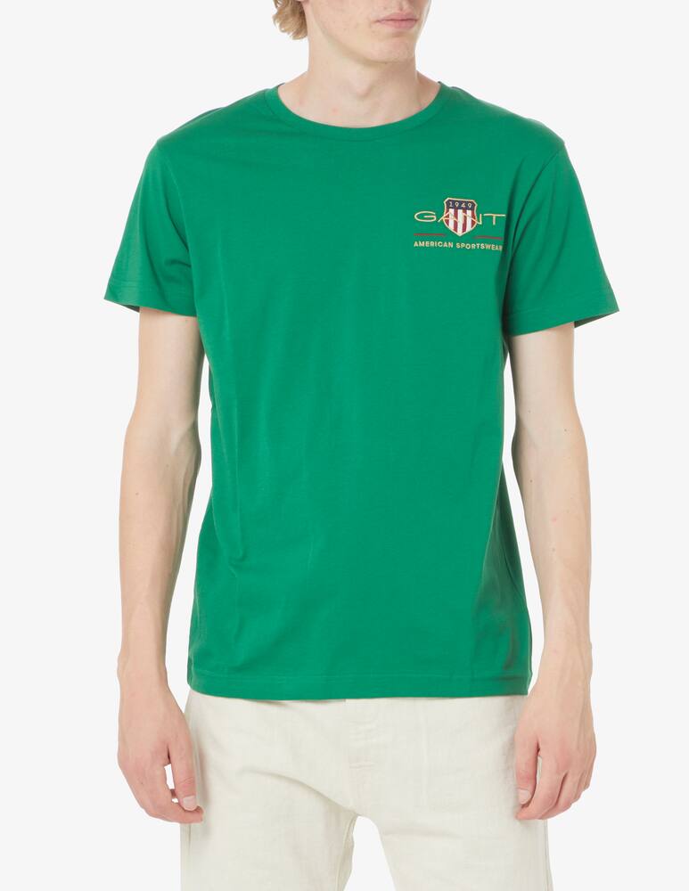 Gant Archive shield embroidery t-shirt - Green - picture 1 Gant Archive shield embroidery t-shirt - Green - picture 1
